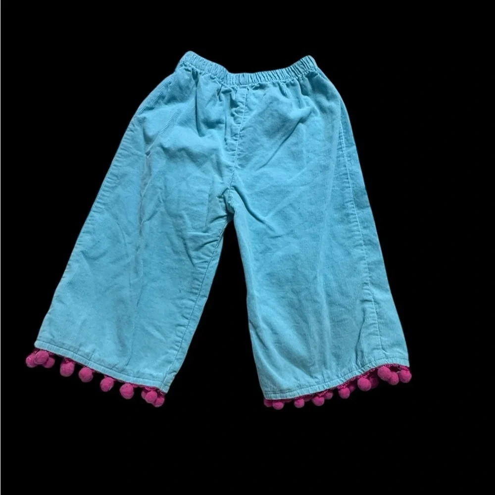 The Bailey Boys Kids Blue Pants with Pink Trim